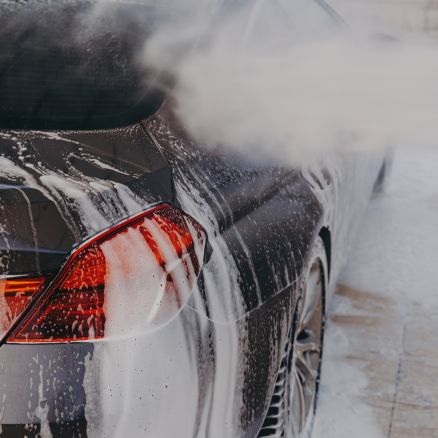 Picture of washing a car